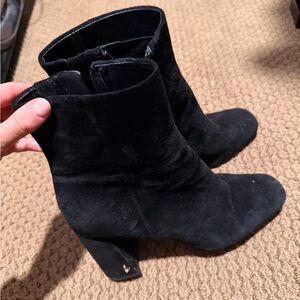 Sam Edelman Black Velvet Ankle Booties